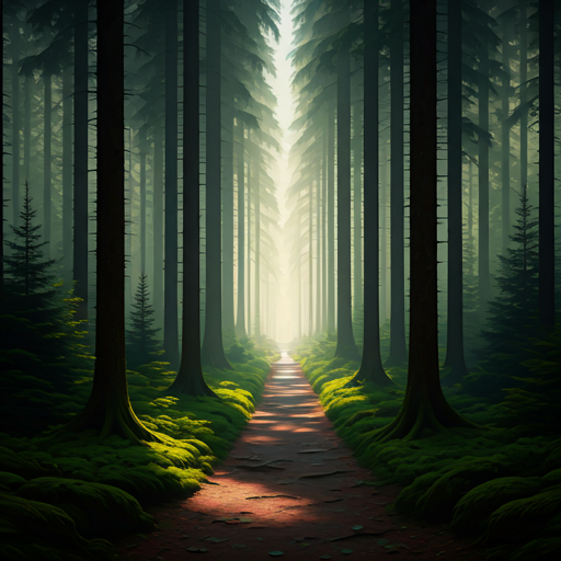 Cabin interior looking out at the forest